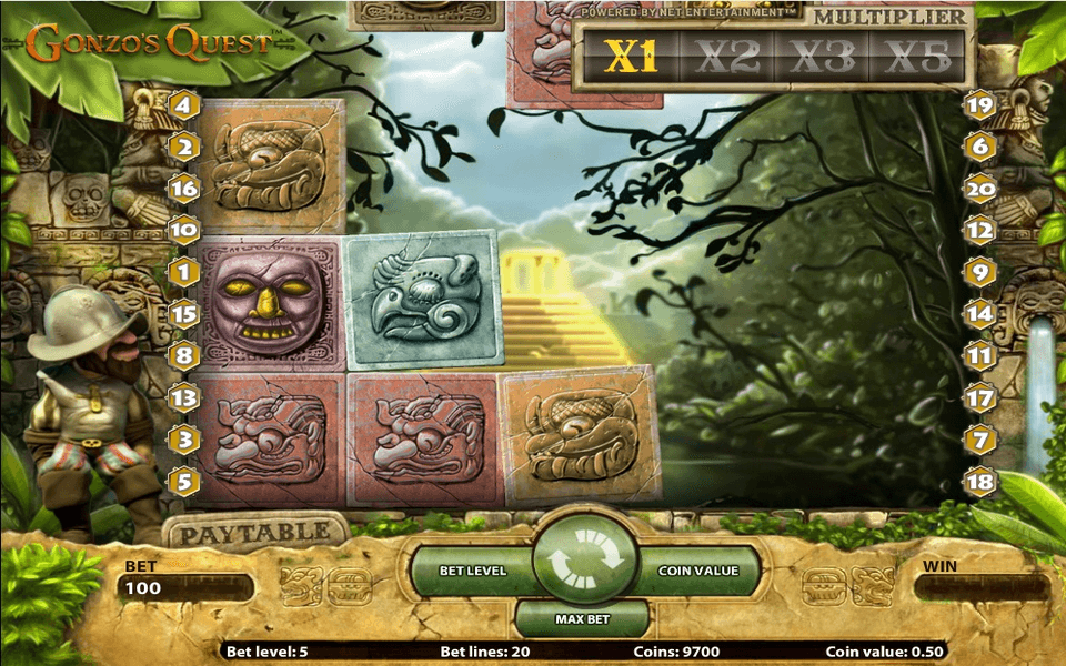 Gonzos Quest Game Screenshot